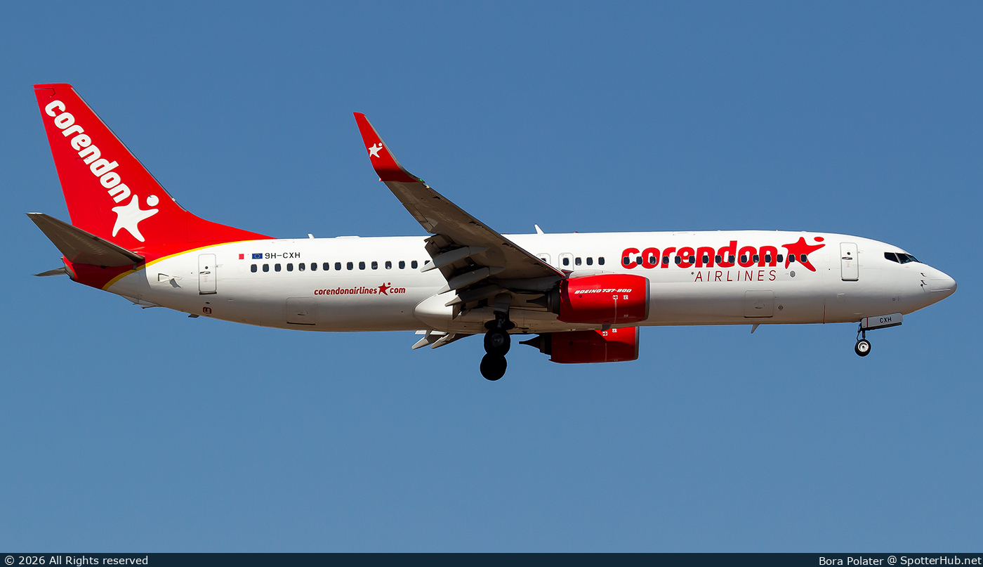 Photo of 9H-CXH - Boeing 737-8ME operated by Corendon Airlines Europe