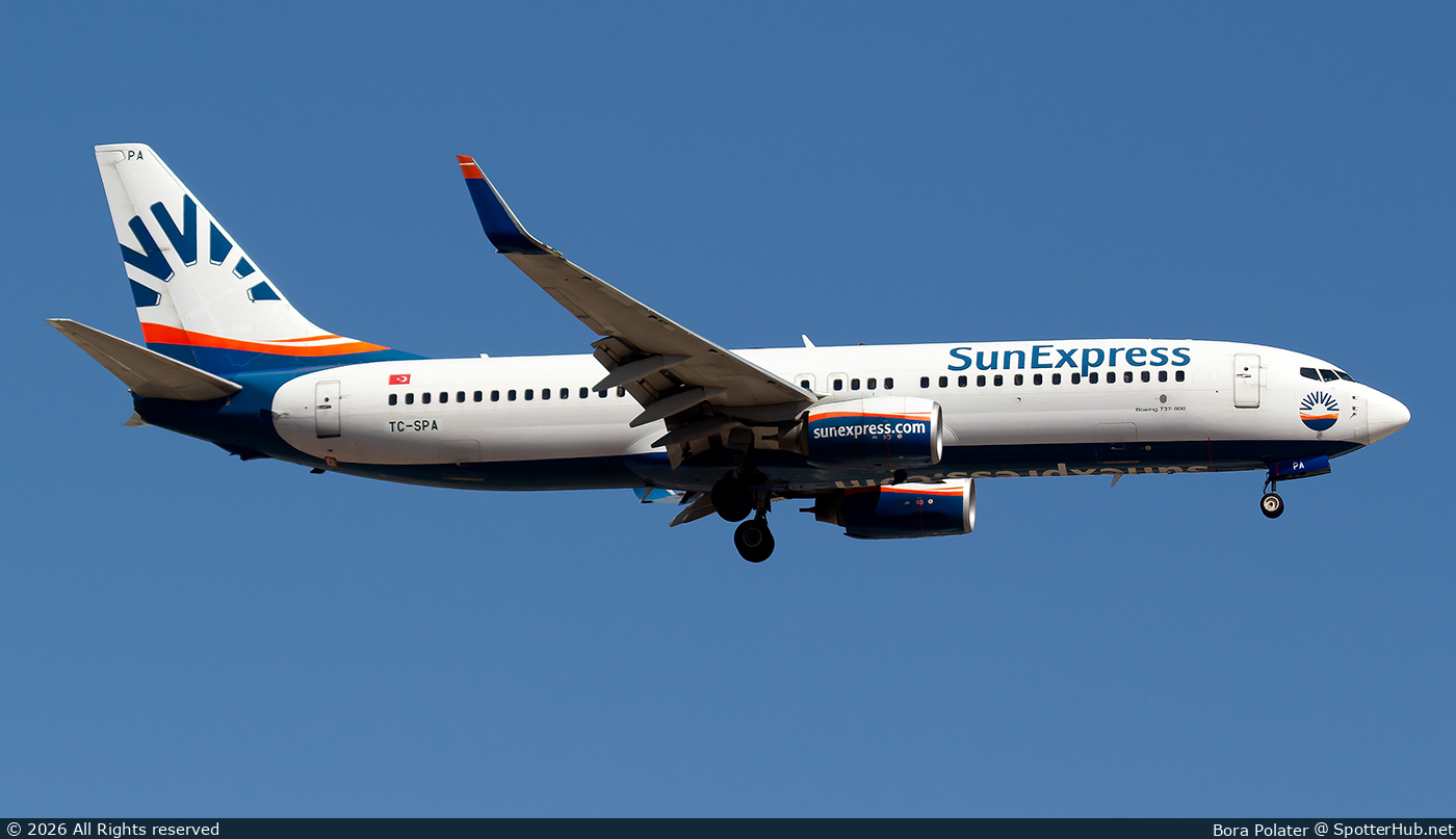 Photo of TC-SPA - Boeing 737-8HX operated by SunExpress