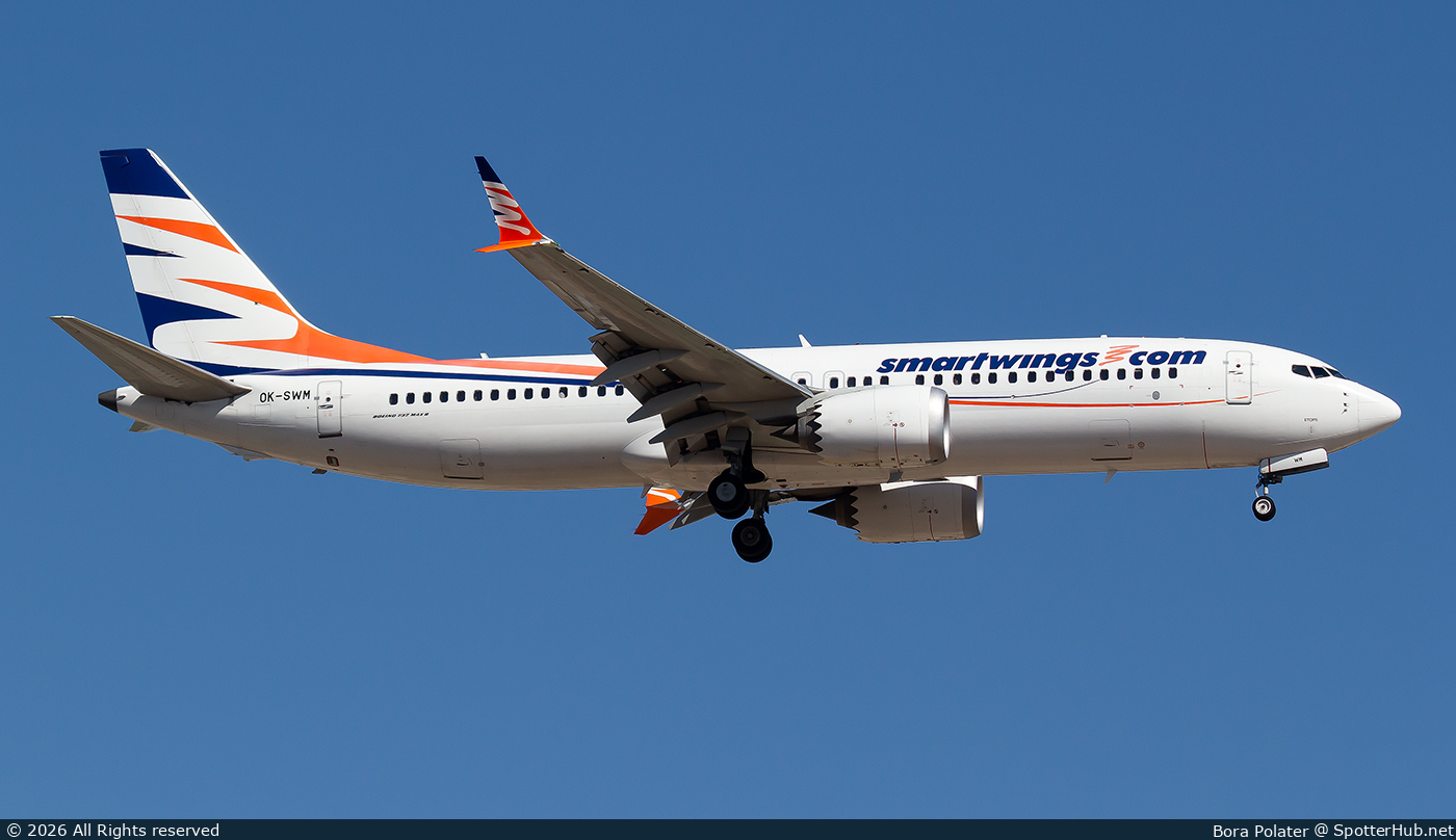 Photo of OK-SWM - Boeing 737 MAX 8 operated by SmartWings
