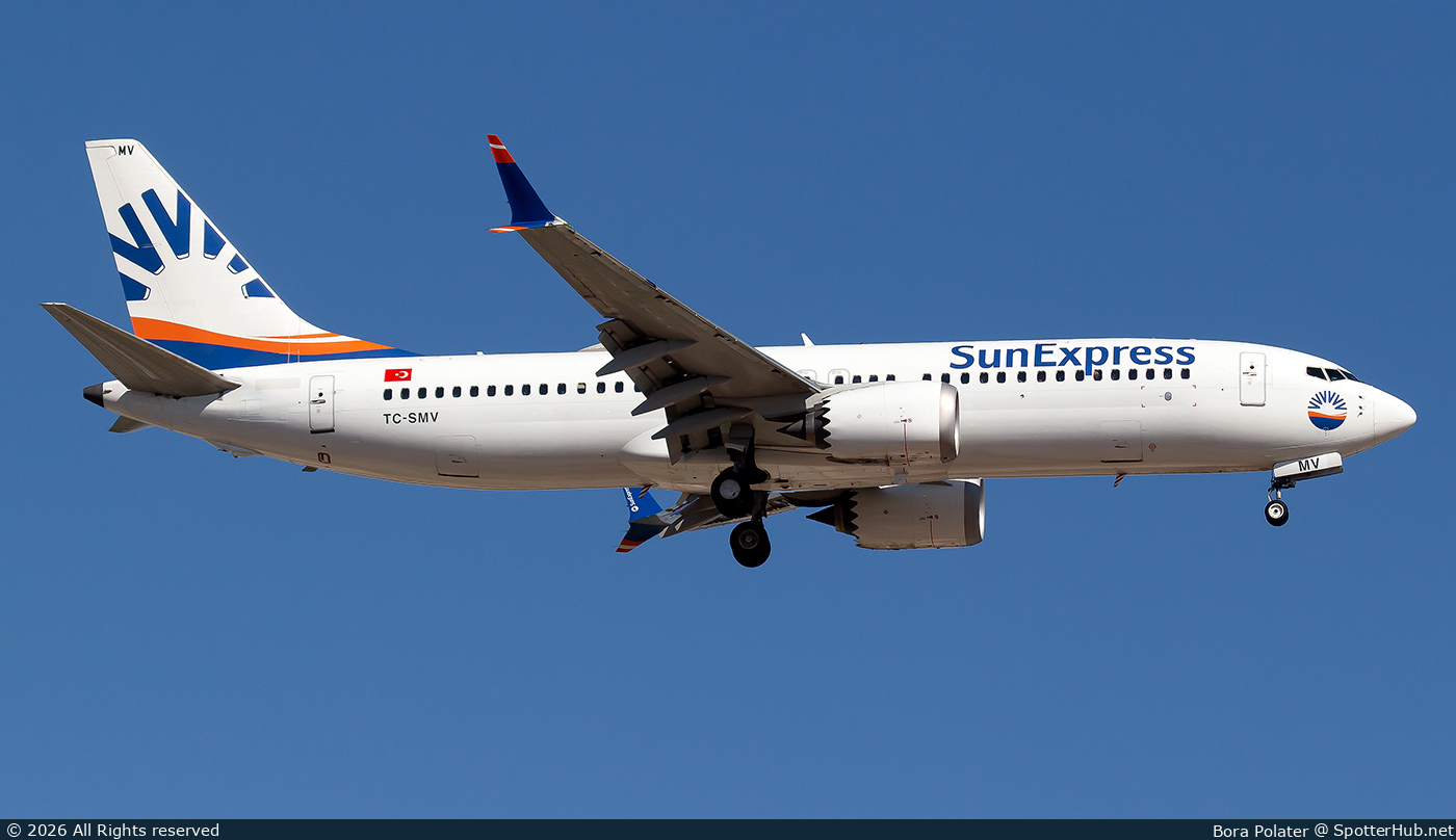 Photo of TC-SMV - Boeing 737 MAX 8 operated by SunExpress