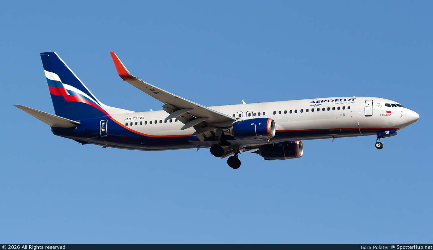 Photo of RA-73125 - Boeing 737-8LJ operated by Aeroflot