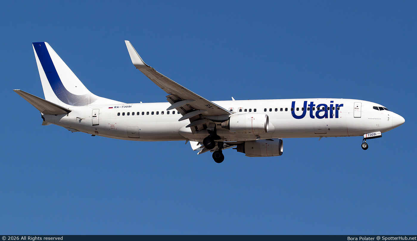 Photo of RA-73091 - Boeing 737-8GU operated by Utair