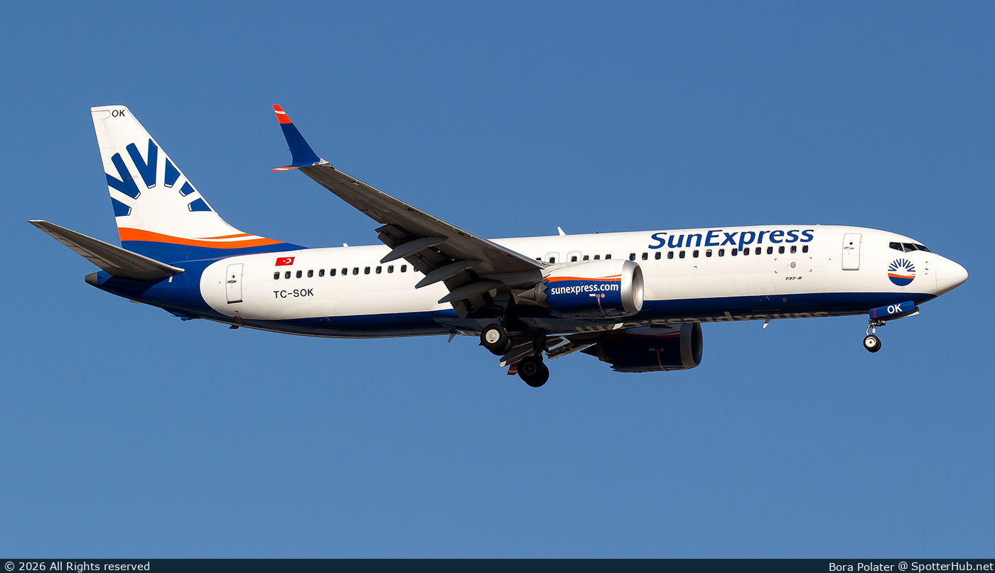 Photo of TC-SOK - Boeing 737 MAX 8 operated by SunExpress