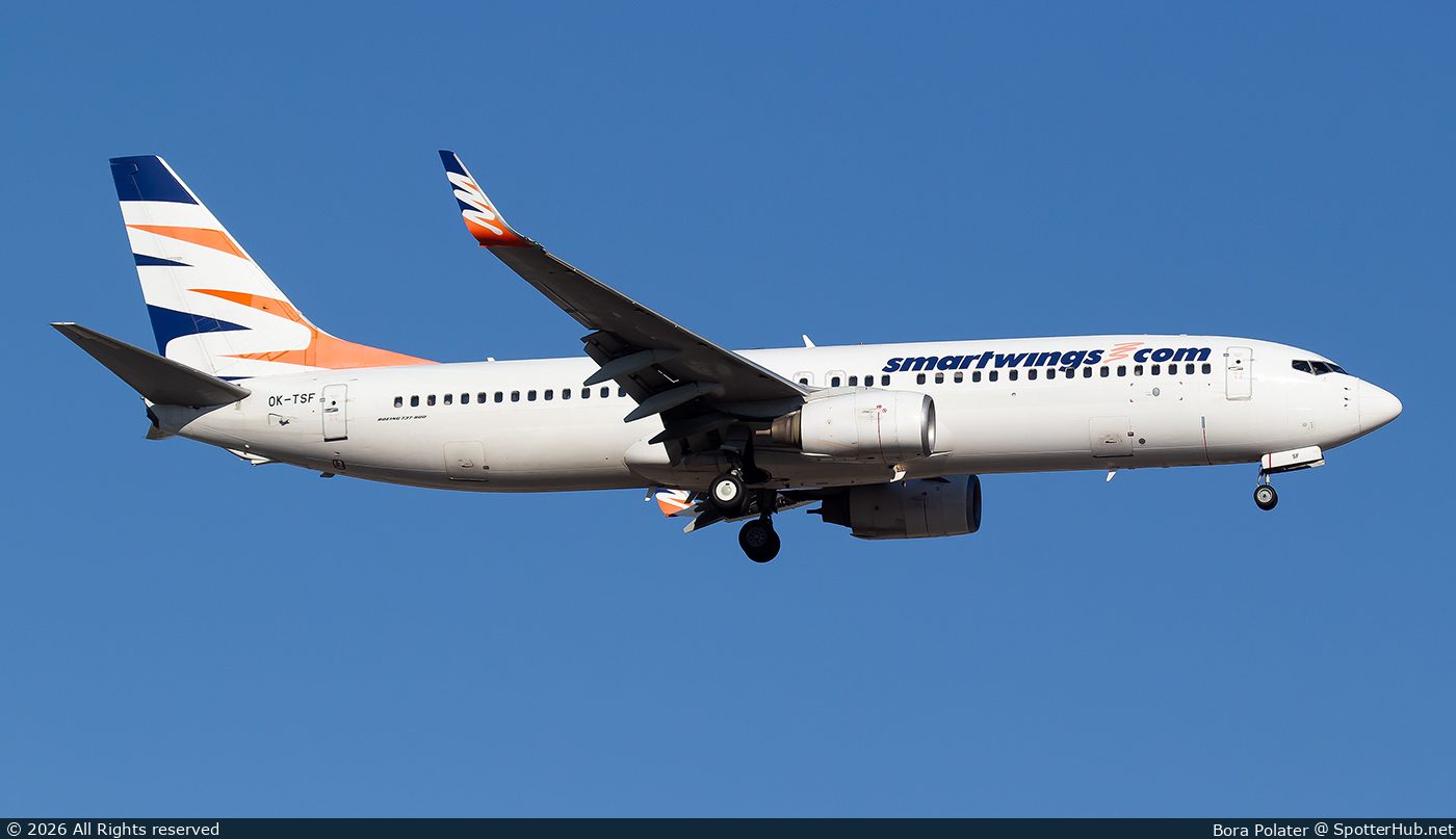 Photo of OK-TSF - Boeing 737-8GJ operated by SmartWings