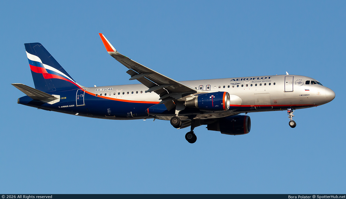Photo of RA-73746 - Airbus A320-214 operated by Aeroflot