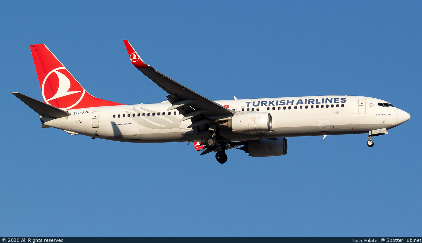 Photo of TC-JVL - Boeing 737-8F2 operated by Turkish Airlines