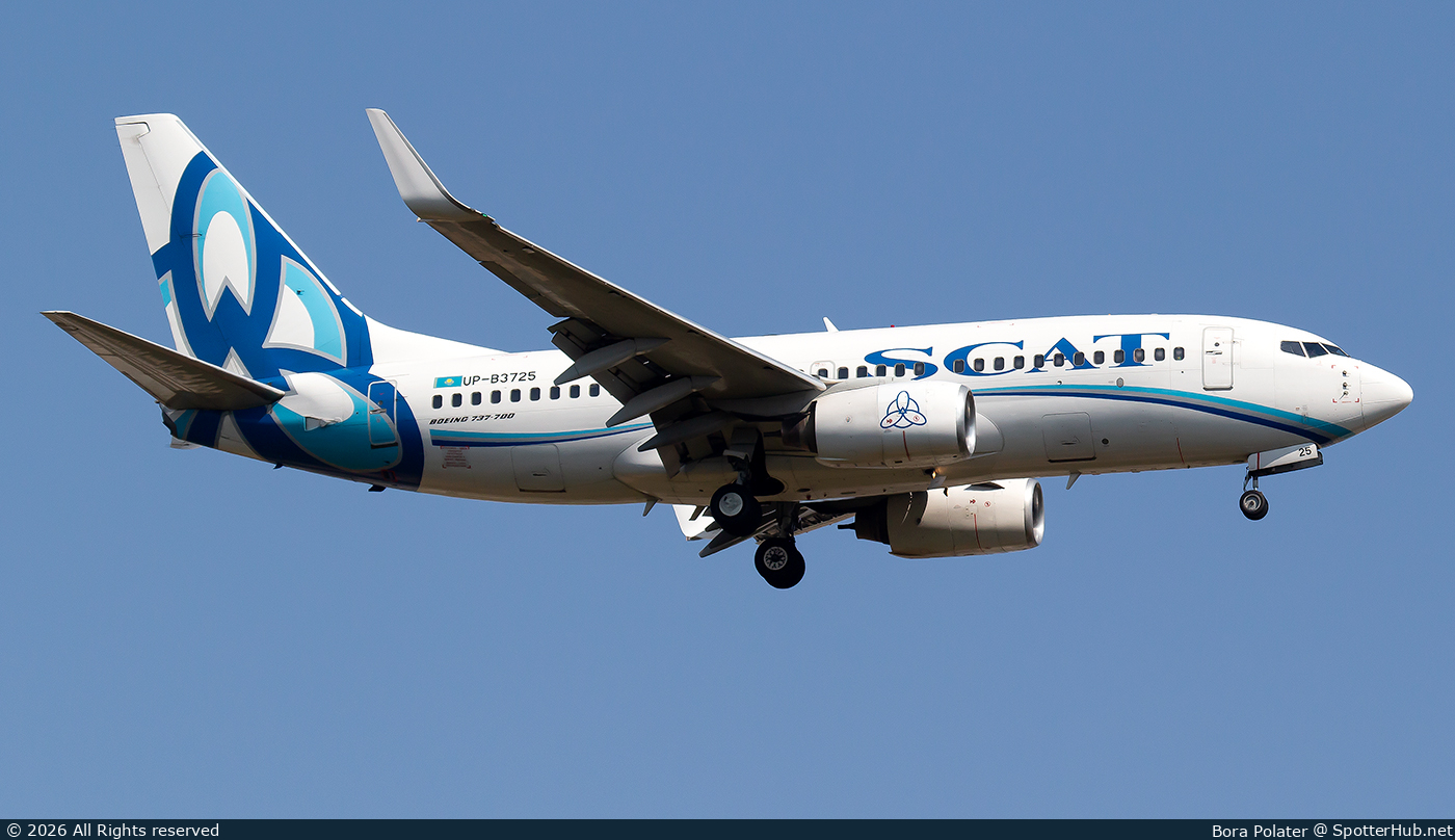 Photo of UP-B3725 - Boeing 737-7GL operated by SCAT Airlines