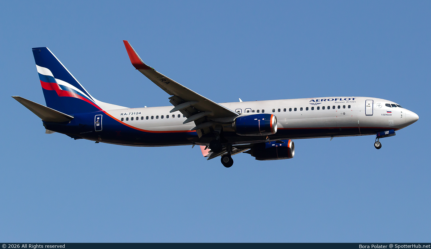 Photo of RA-73124 - Boeing 737-8LJ operated by Aeroflot