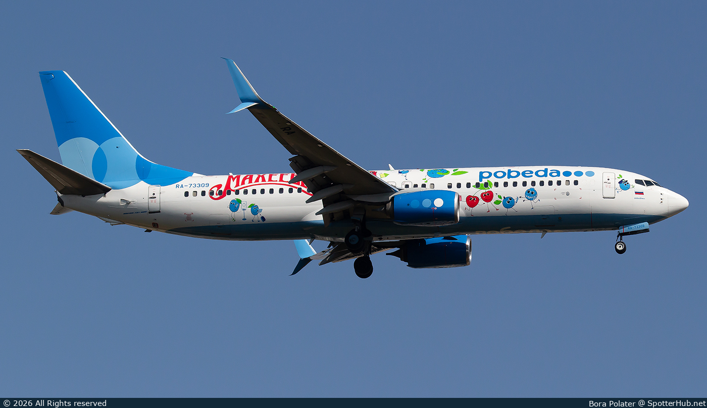 Photo of RA-73309 - Boeing 737-8AL operated by Pobeda