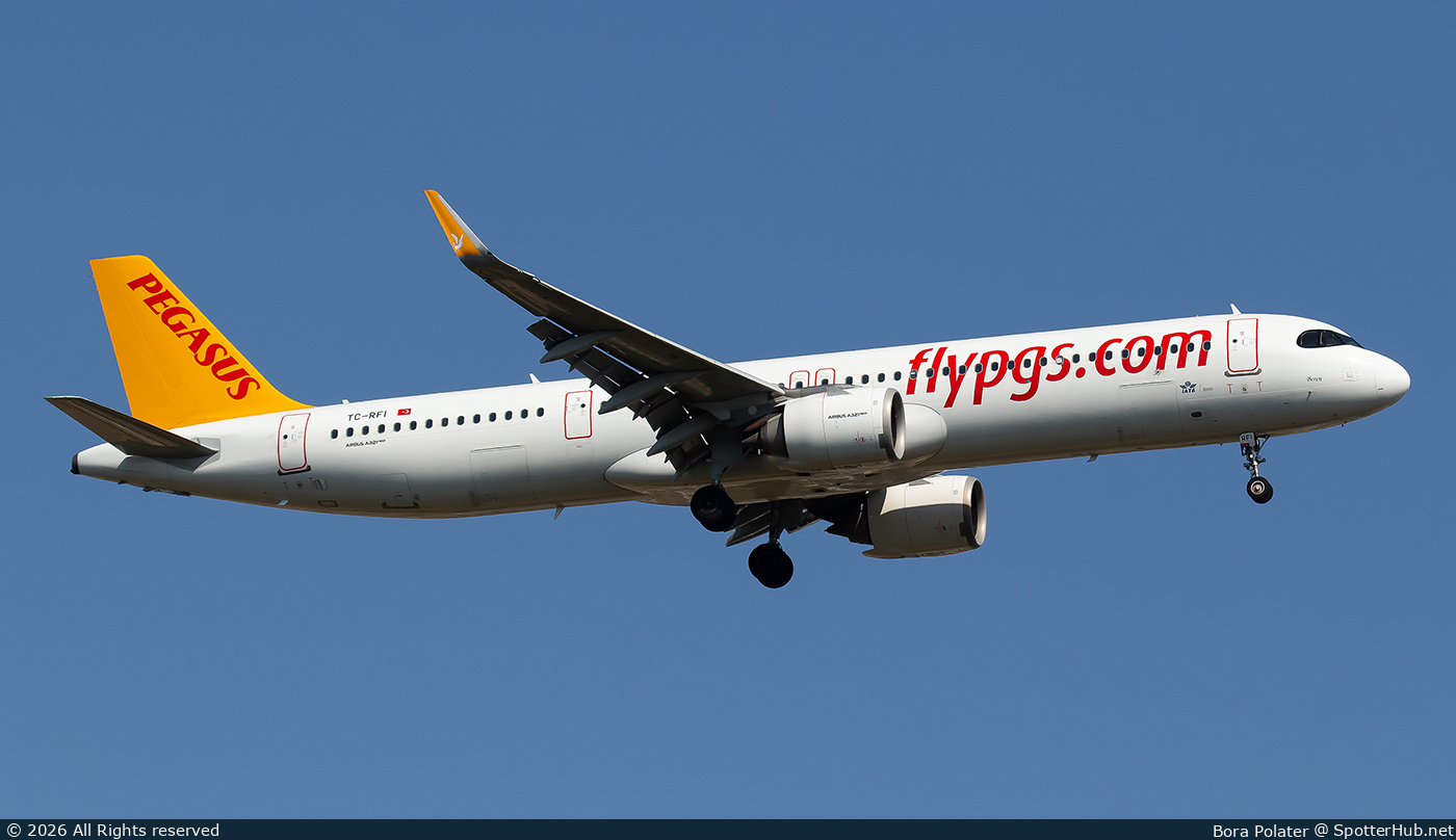 Photo of TC-RFI - Airbus A321-251NX operated by Pegasus Airlines