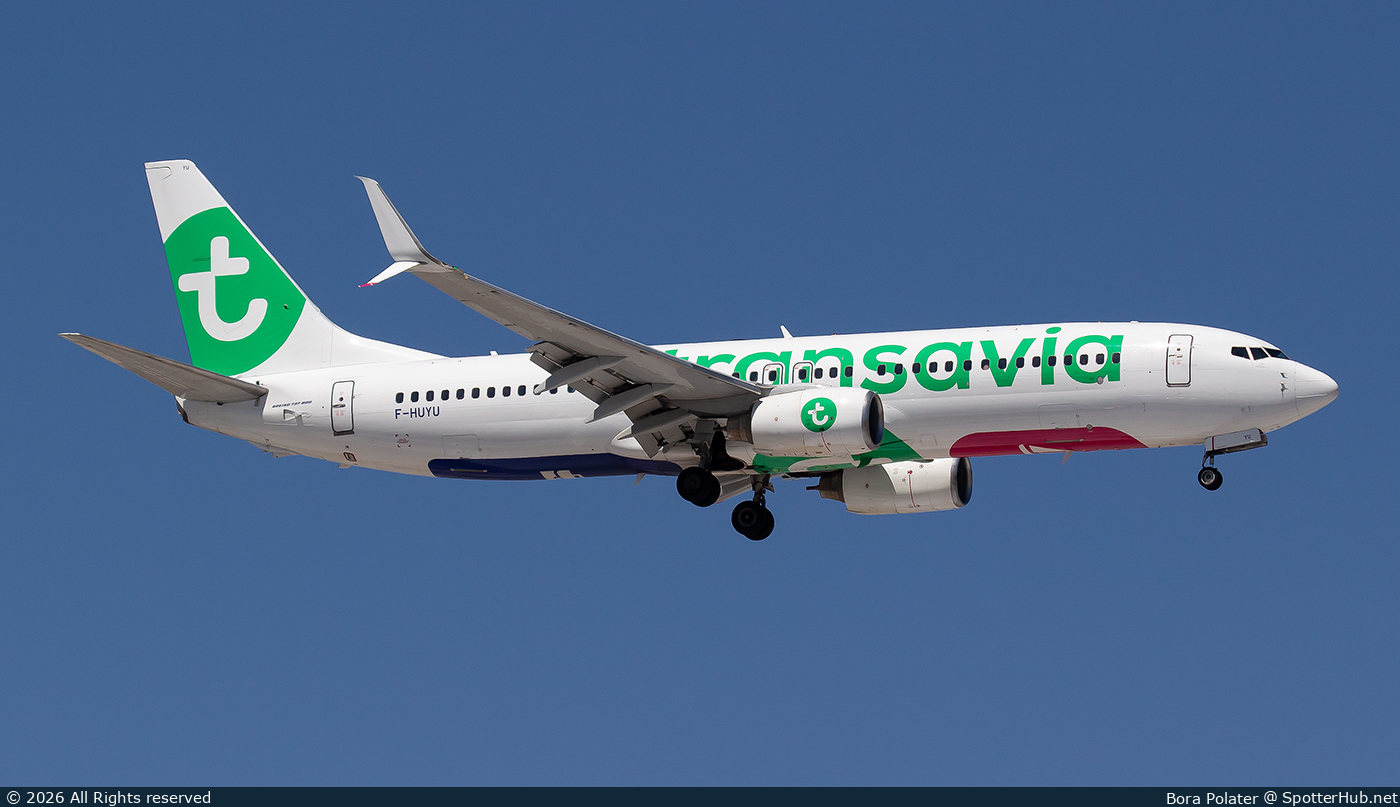 Photo of F-HUYU - Boeing 737-86N operated by Transavia France