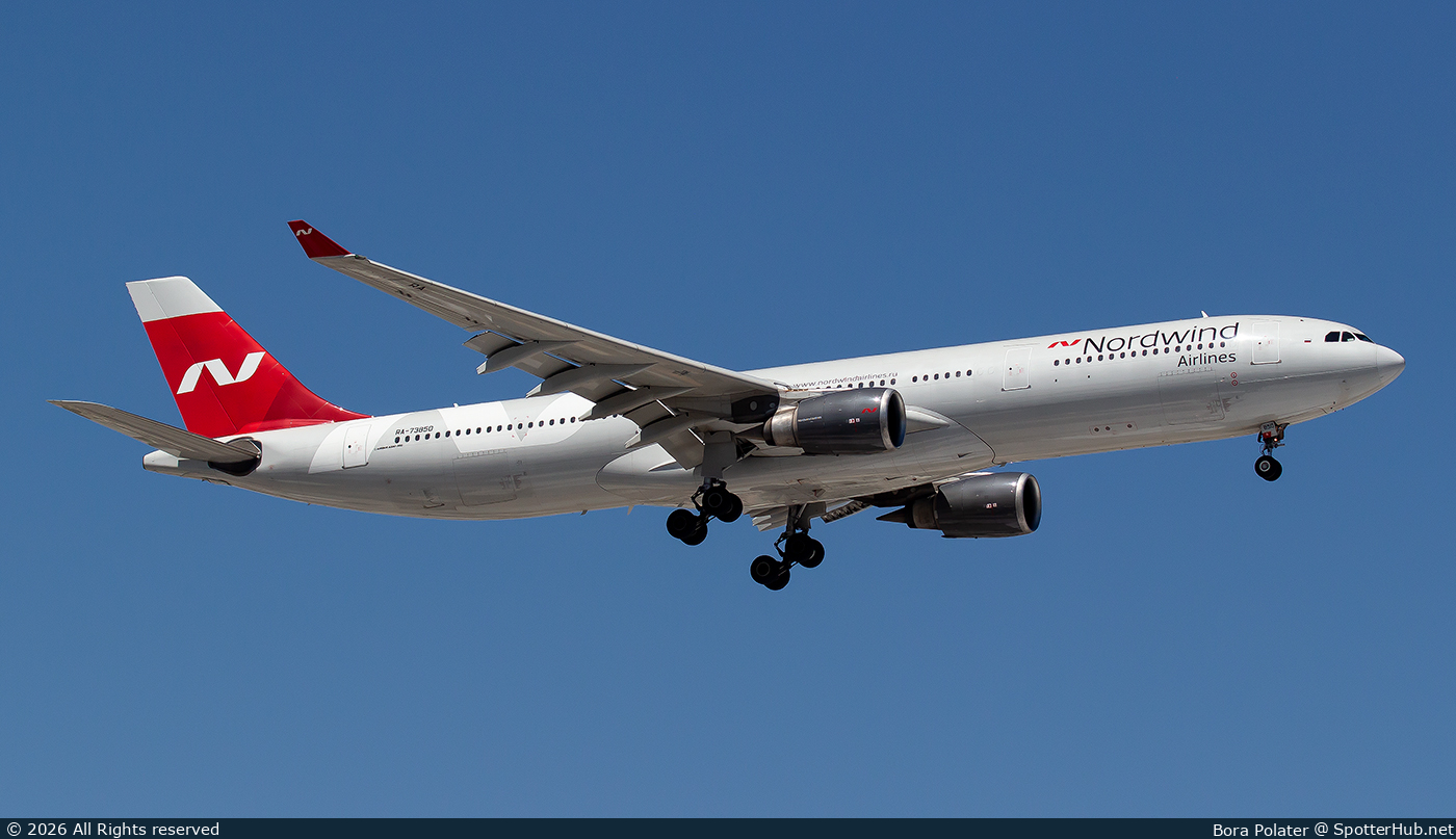 Photo of RA-73850 - Airbus A330-302 operated by Nordwind Airlines
