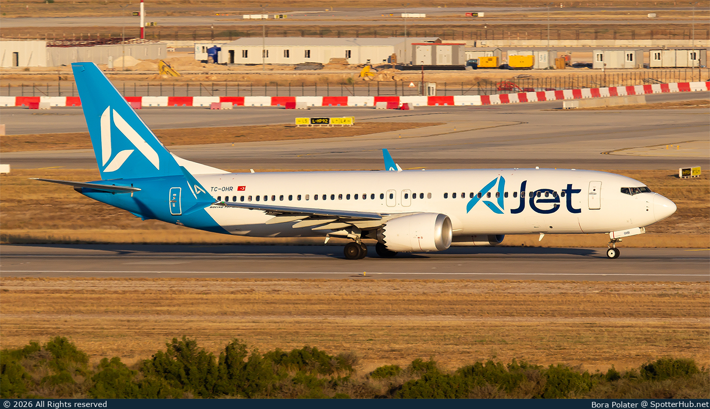 Photo of TC-OHR - Boeing 737 MAX 8 operated by AJet