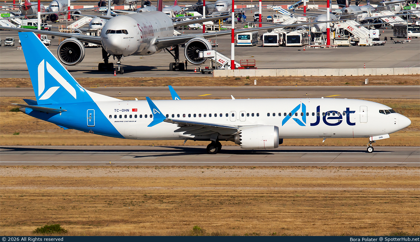 Photo of TC-OHN - Boeing 737 MAX 8 operated by AJet