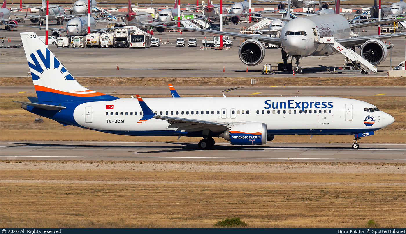 Photo of TC-SOM - Boeing 737 MAX 8 operated by SunExpress