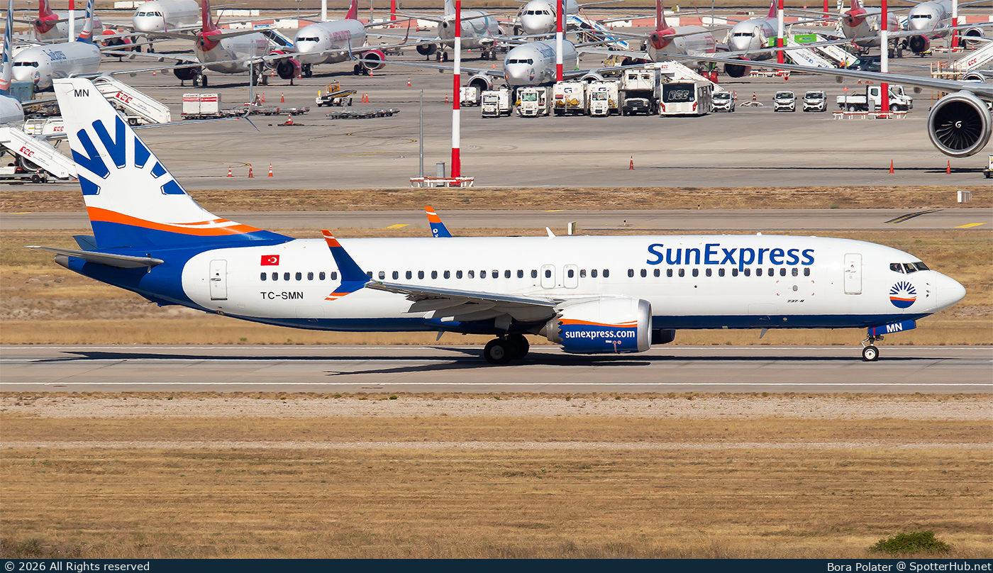 Photo of TC-SMN - Boeing 737 MAX 8 operated by SunExpress
