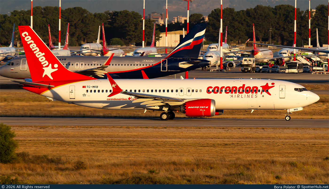 Photo of TC-MKB - Boeing 737 MAX 8 operated by Corendon Airlines