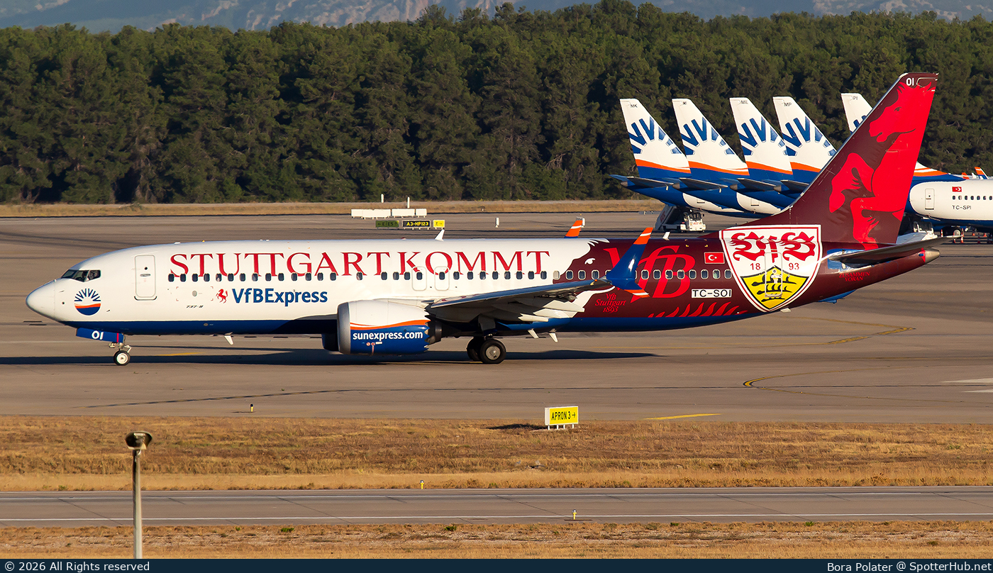 Photo of TC-SOI - Boeing 737 MAX 8 operated by SunExpress