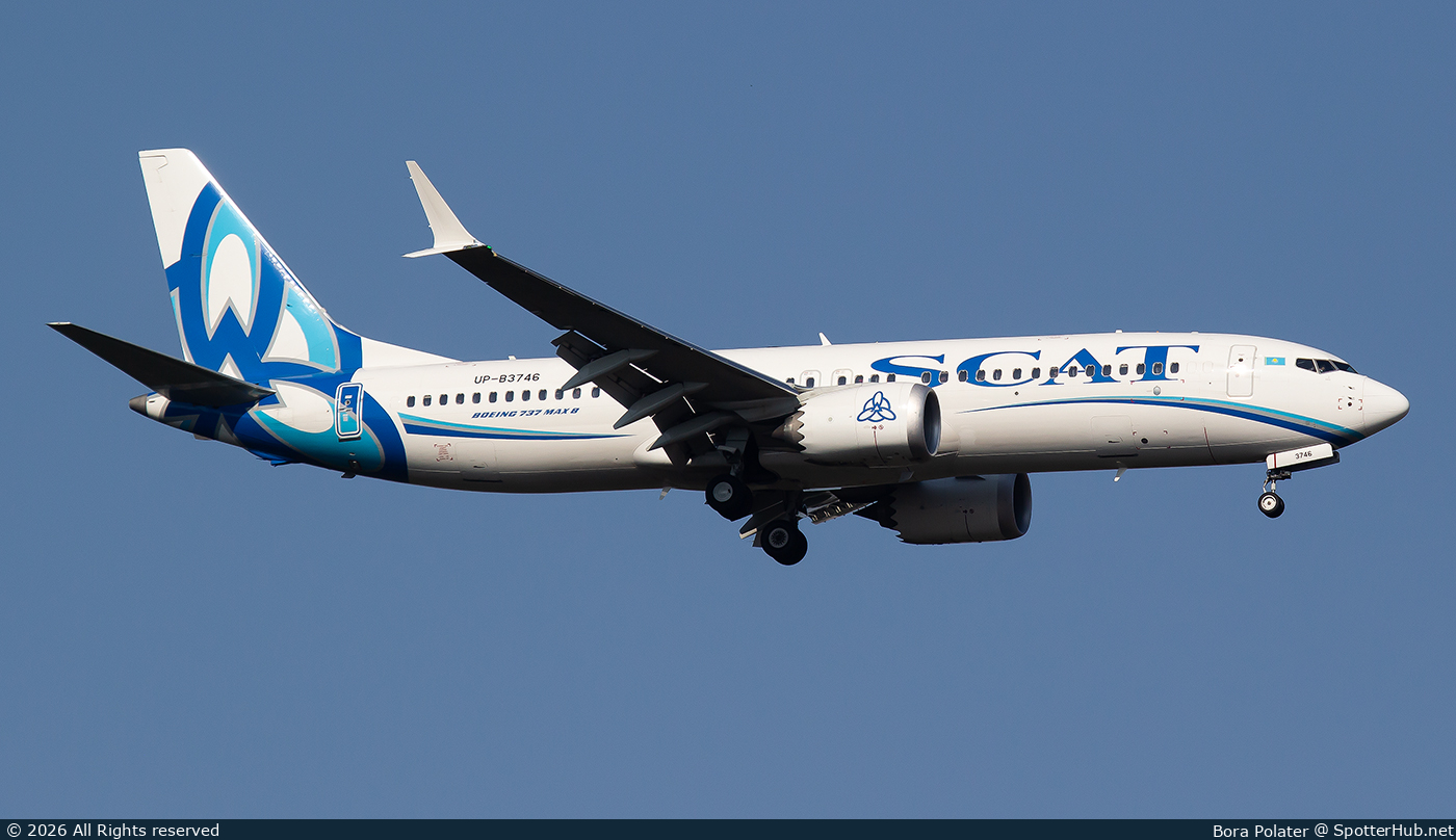 Photo of UP-B3746 - Boeing 737 MAX 8 operated by SCAT Airlines