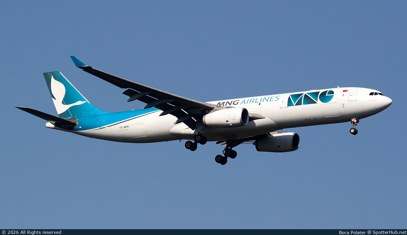 Photo of TC-MCN - Airbus A330-343(P2F) operated by MNG Airlines