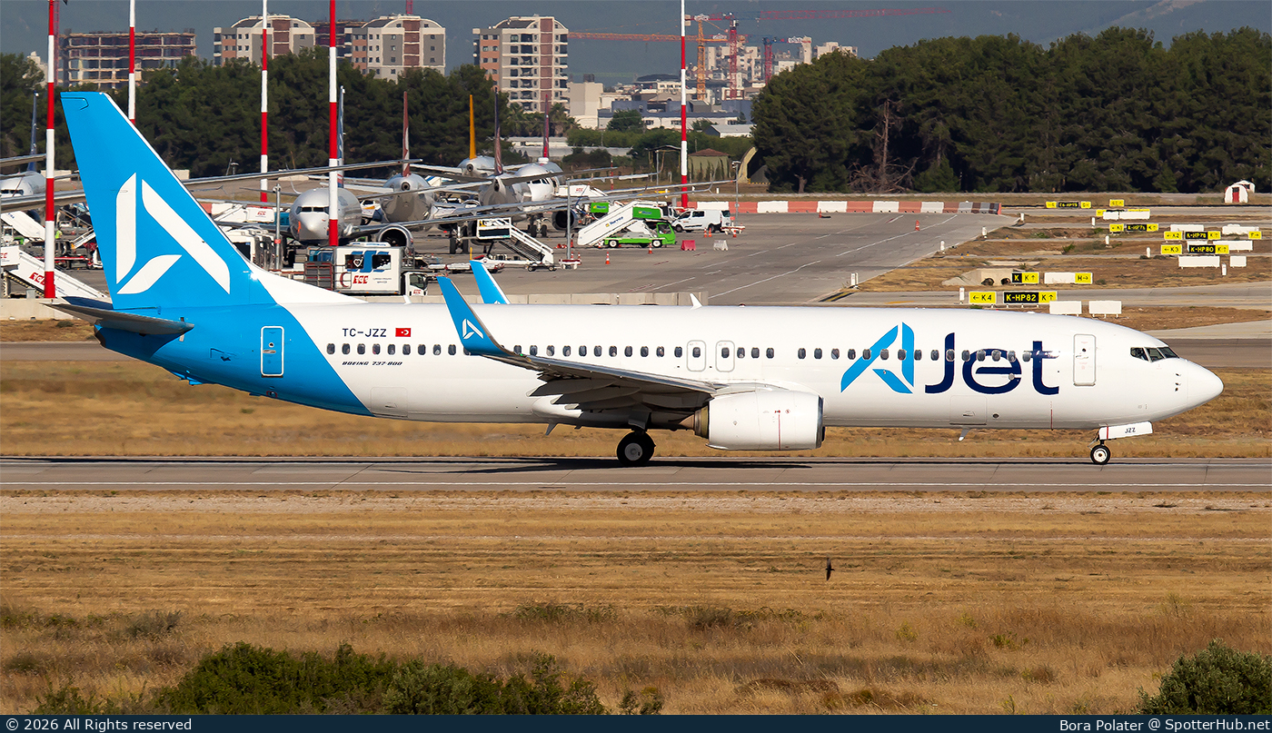 Photo of TC-JZZ - Boeing 737-8KV operated by AJet
