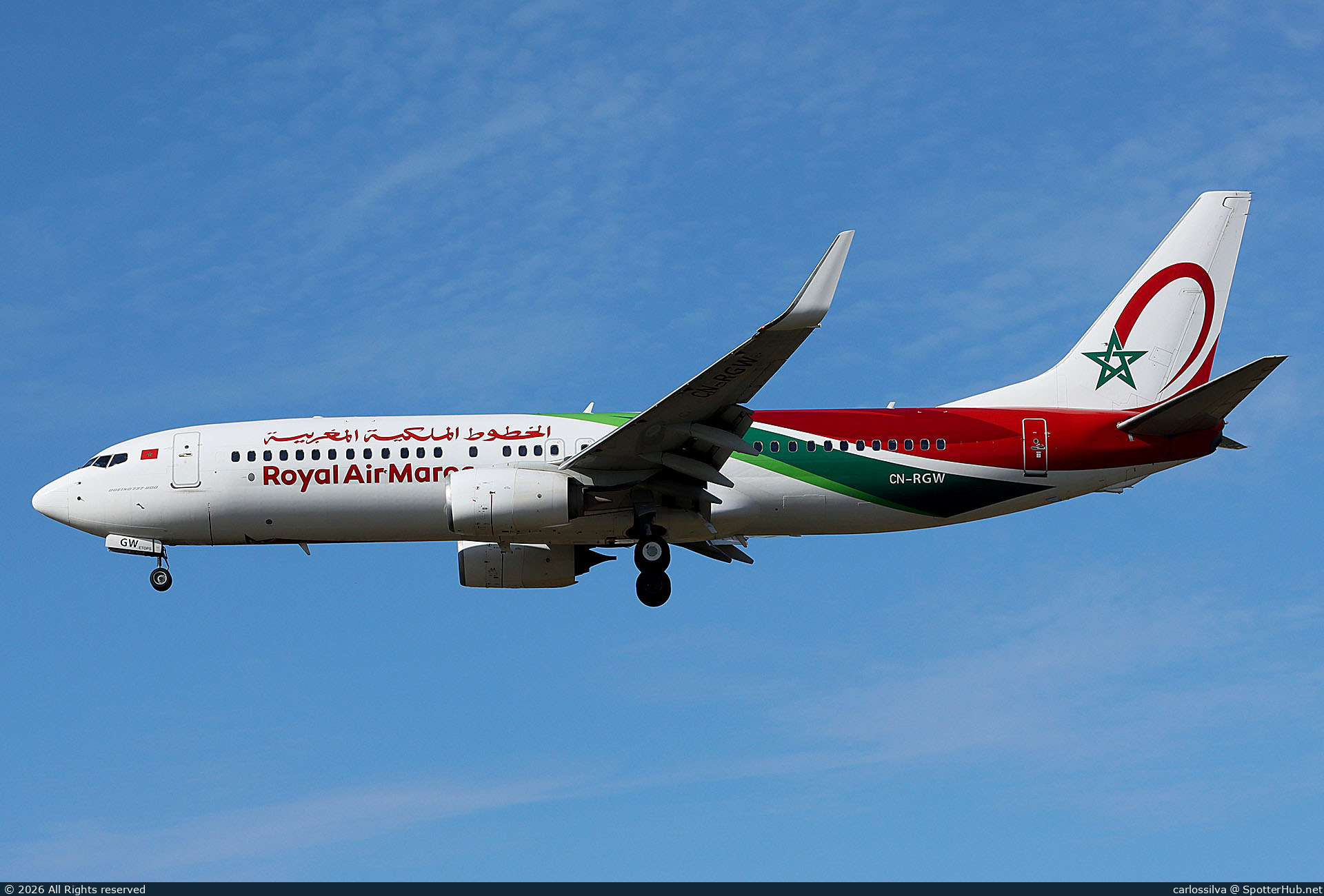 Photo of CN-RGW - Boeing 737-8SH operated by Royal Air Maroc