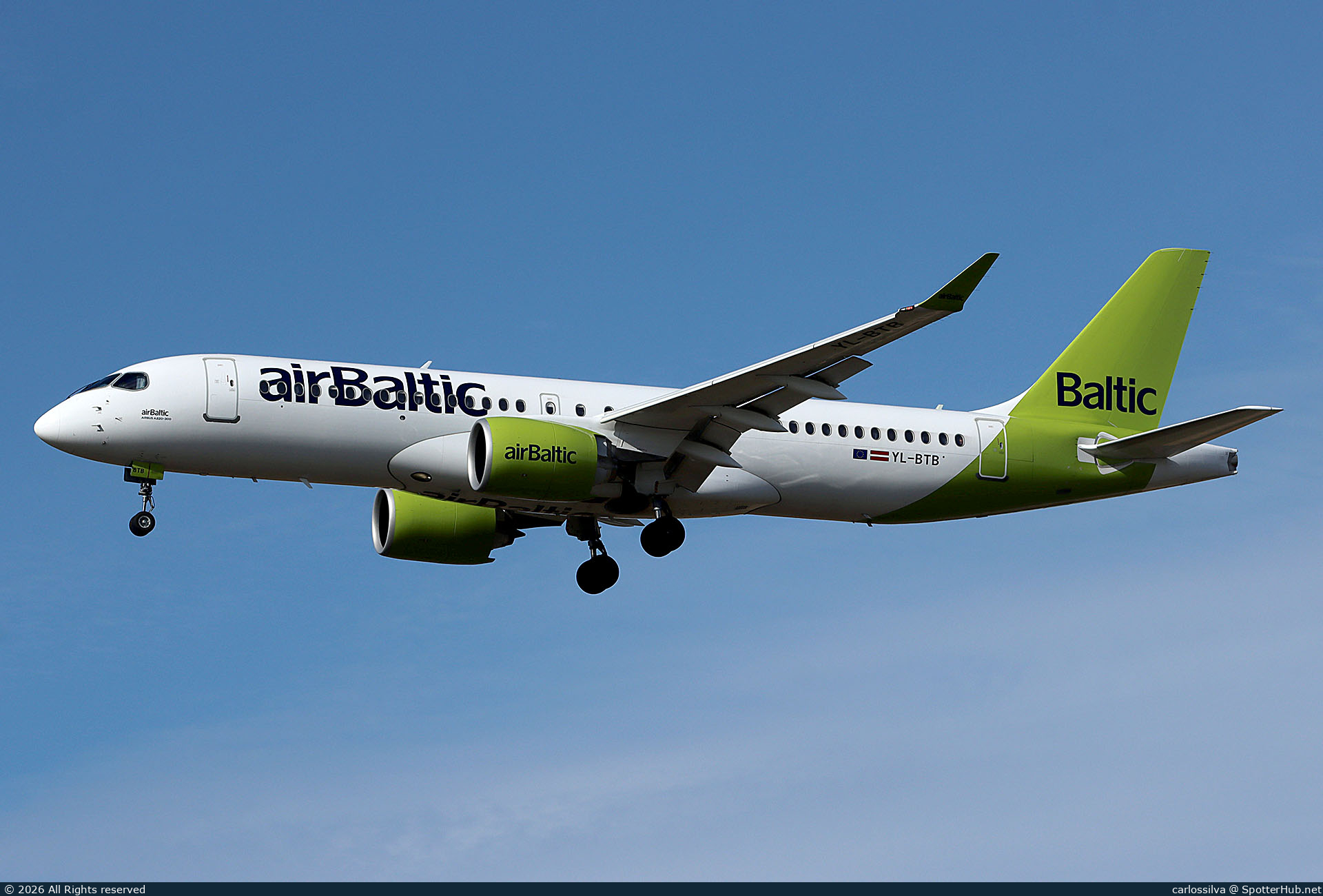 Photo of YL-BTB - Airbus A220-300 operated by airBaltic