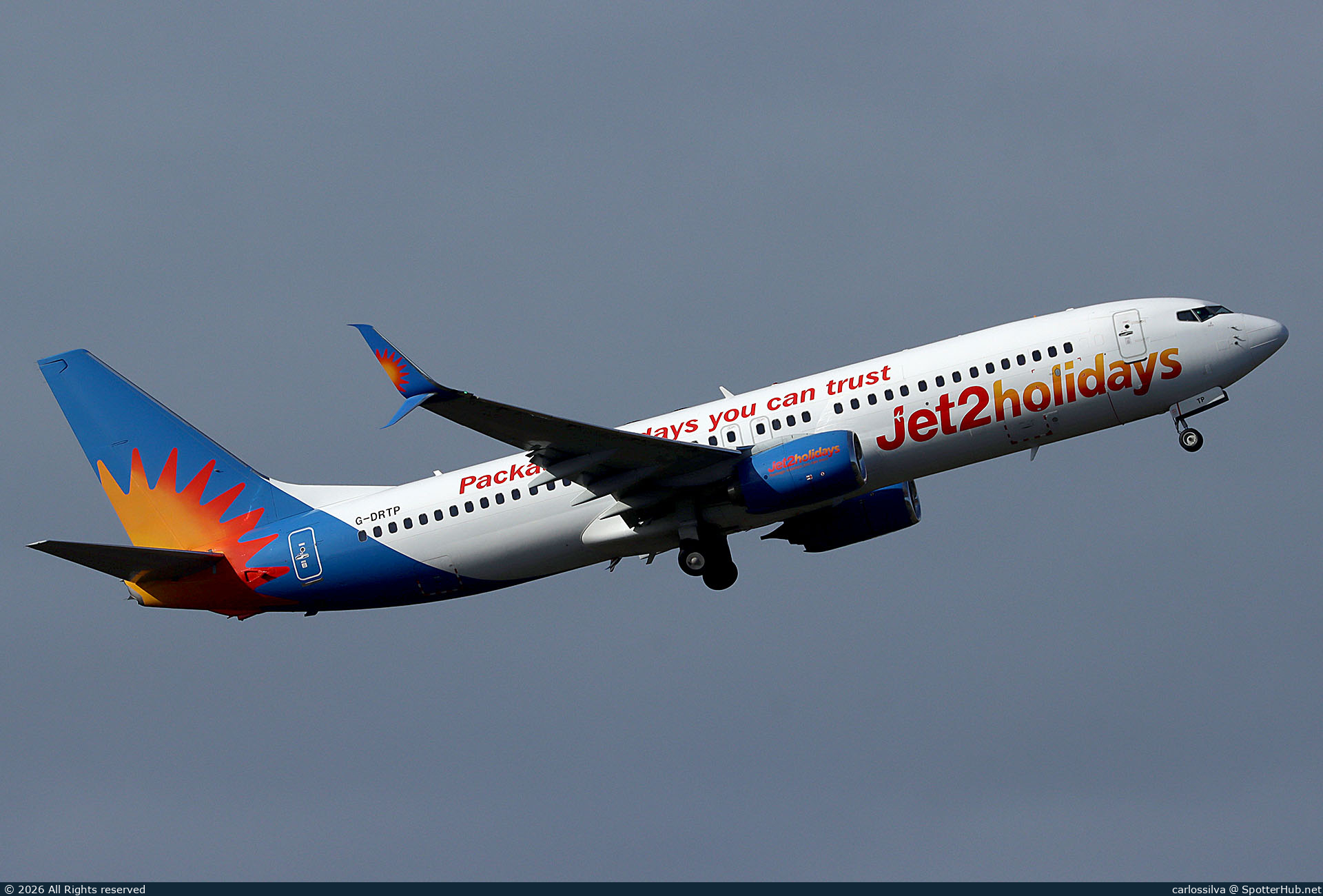 Photo of G-DRTP - Boeing 737-8AL operated by Jet2