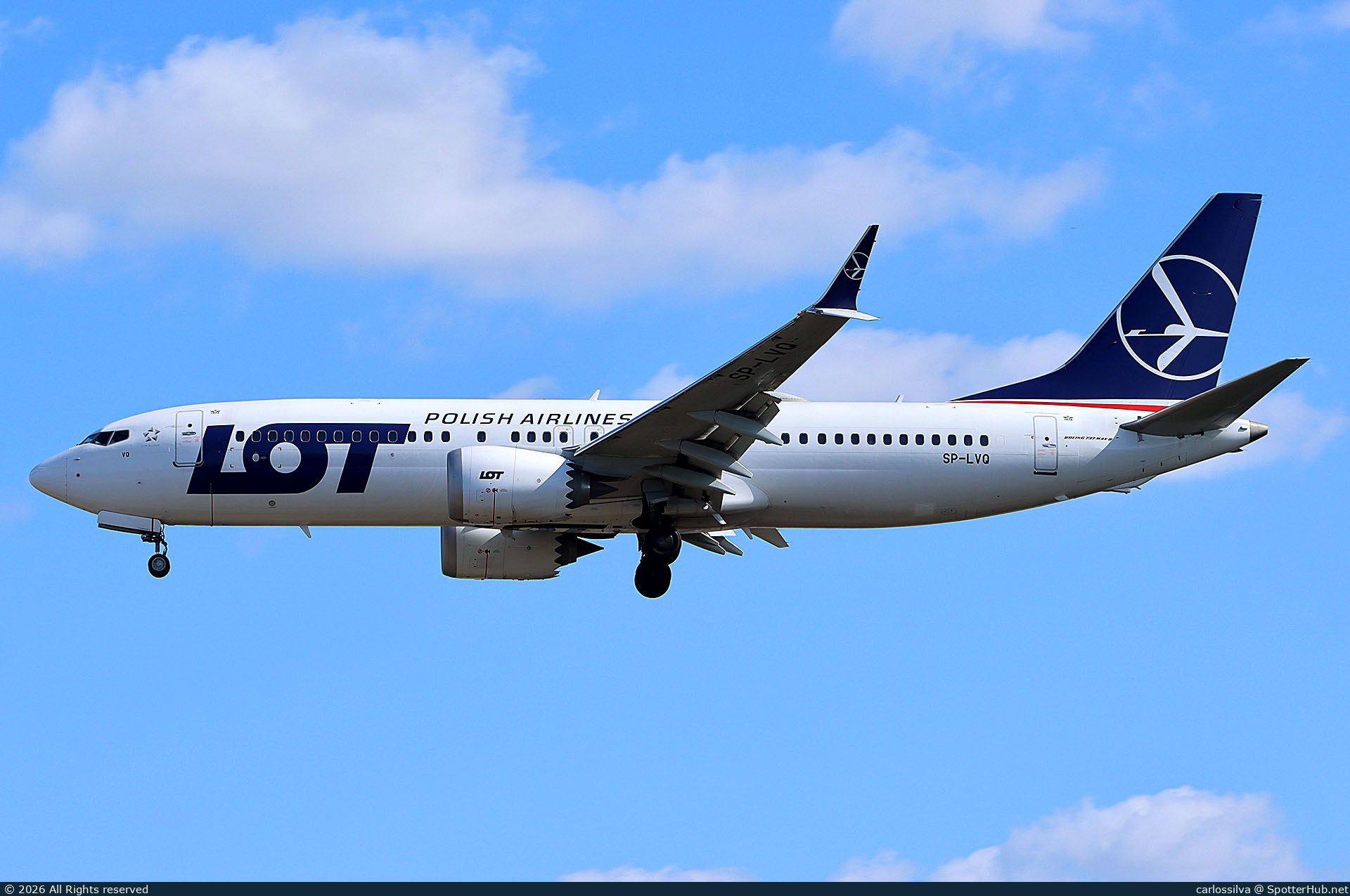 Photo of SP-LVQ - Boeing 737 MAX 8 operated by LOT Polish Airlines
