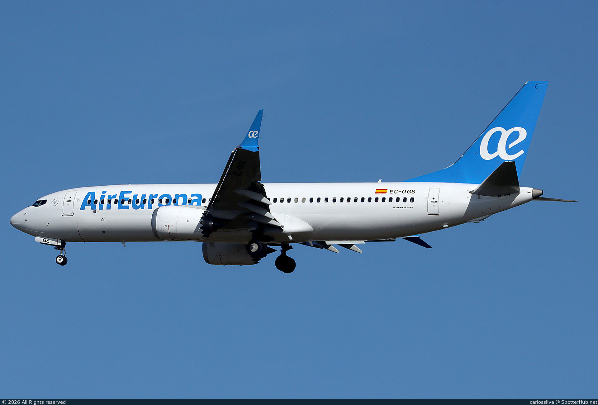 Photo of EC-OGS - Boeing 737 MAX 8 operated by Air Europa