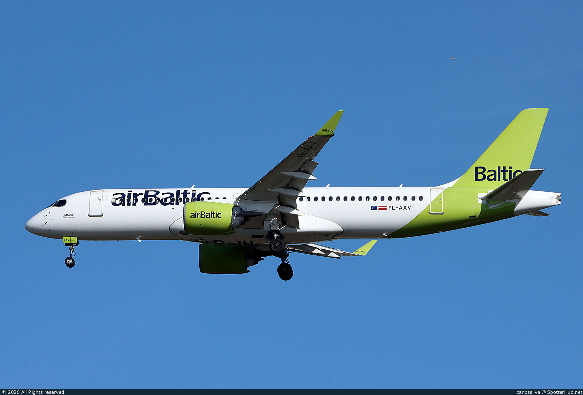 Photo of YL-AAV - Airbus A220-300 operated by airBaltic