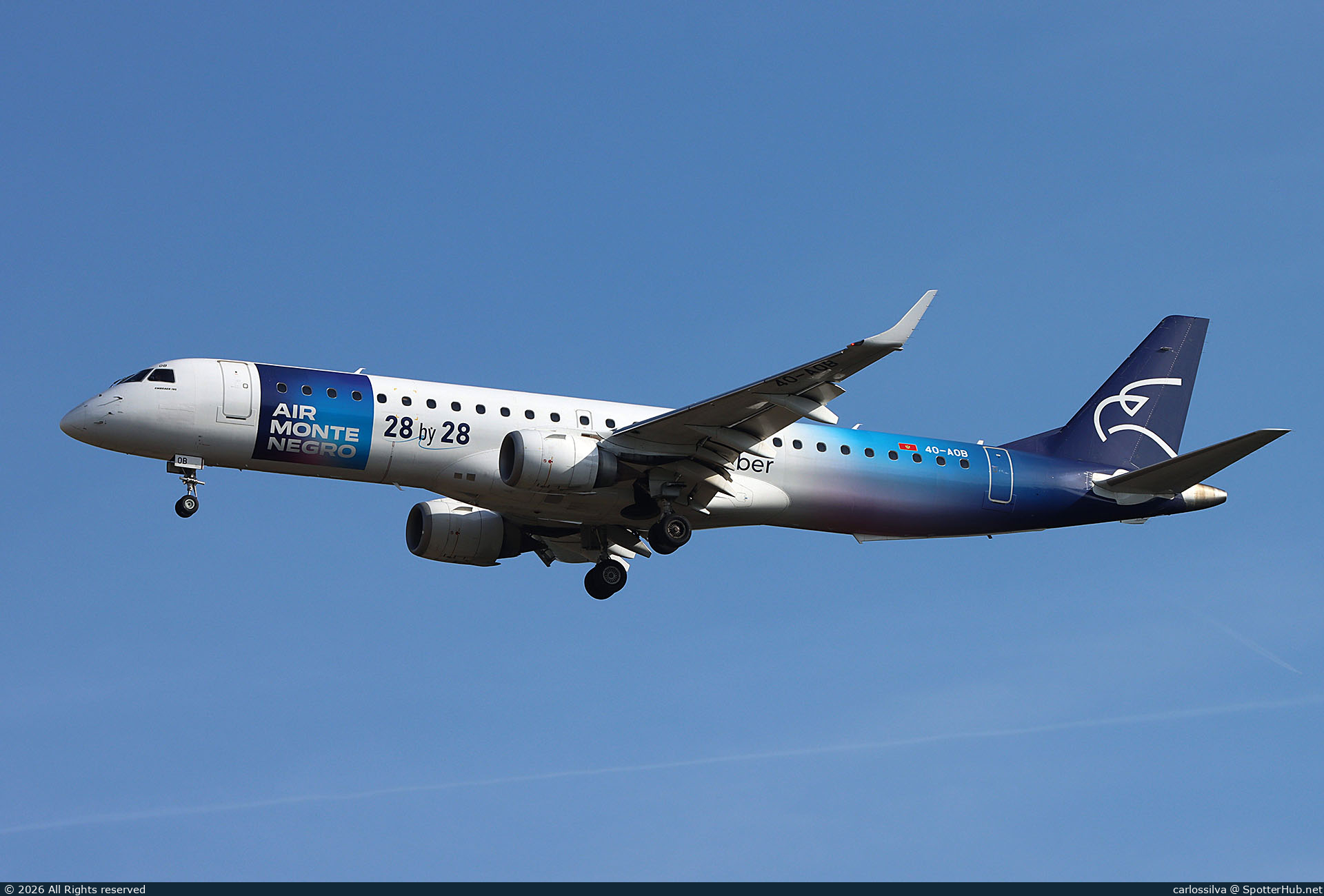 Photo of 4O-AOB - Embraer ERJ-195LR operated by Air Montenegro