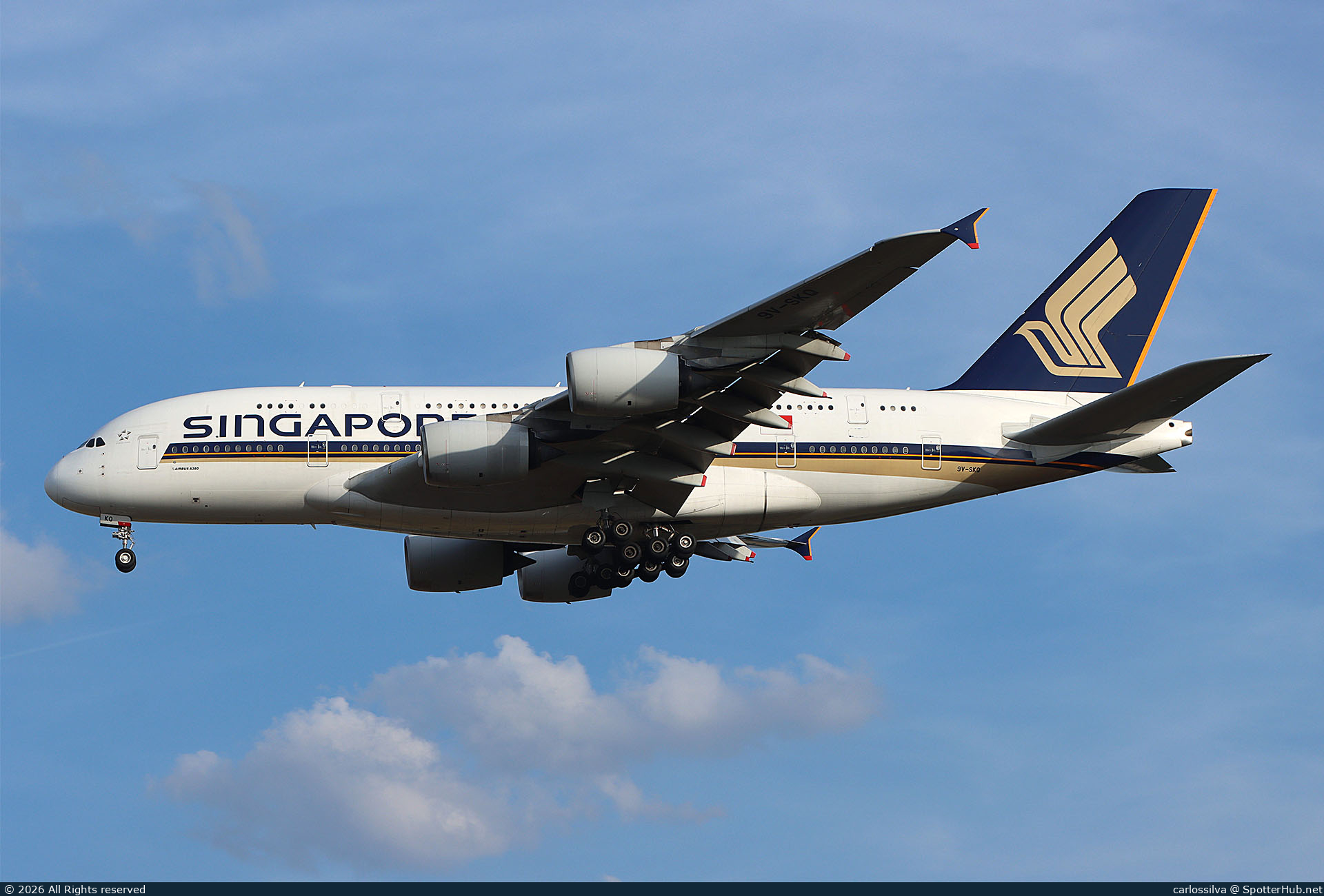 Photo of 9V-SKQ - Airbus A380-841 operated by Singapore Airlines