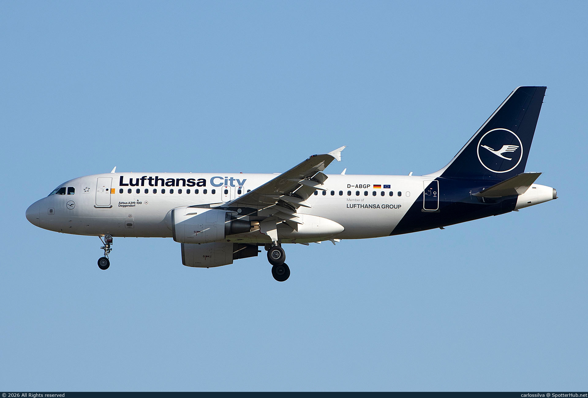 Photo of D-ABGP - Airbus A319-112 operated by Lufthansa City Airlines