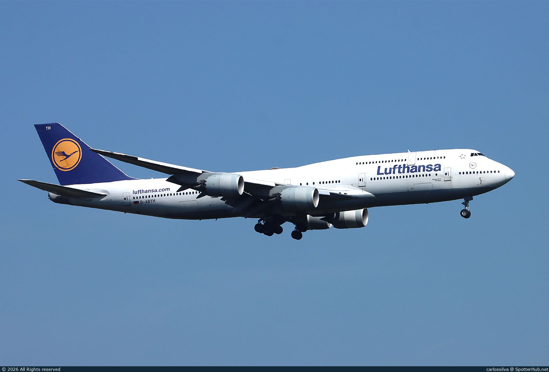 Photo of D-ABYH - Boeing 747-830 operated by Lufthansa