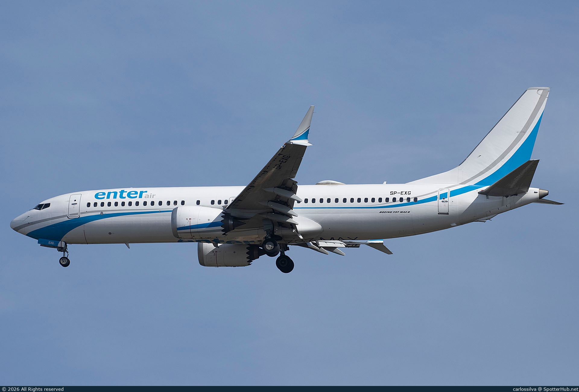 Photo of SP-EXG - Boeing 737 MAX 8 operated by Enter Air