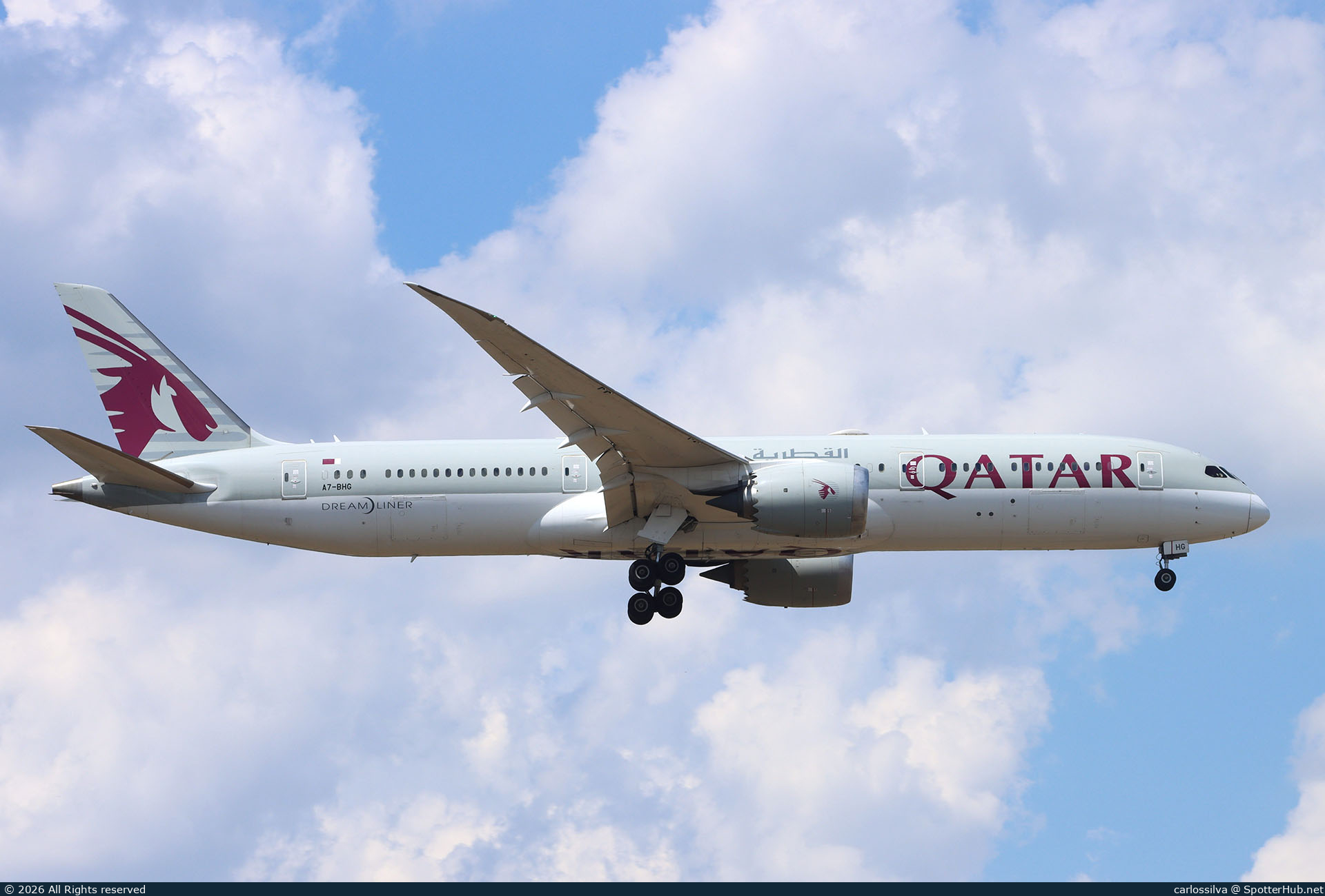 Photo of A7-BHG - Boeing 787-9 Dreamliner operated by Qatar Airways