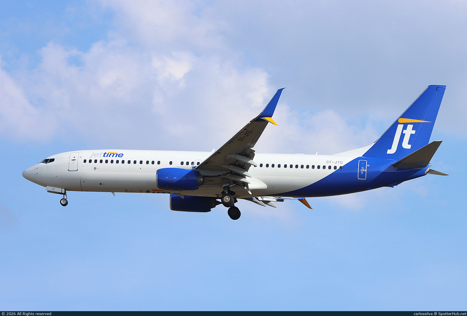 Photo of OY-JYD - Boeing 737-8SA operated by Jettime