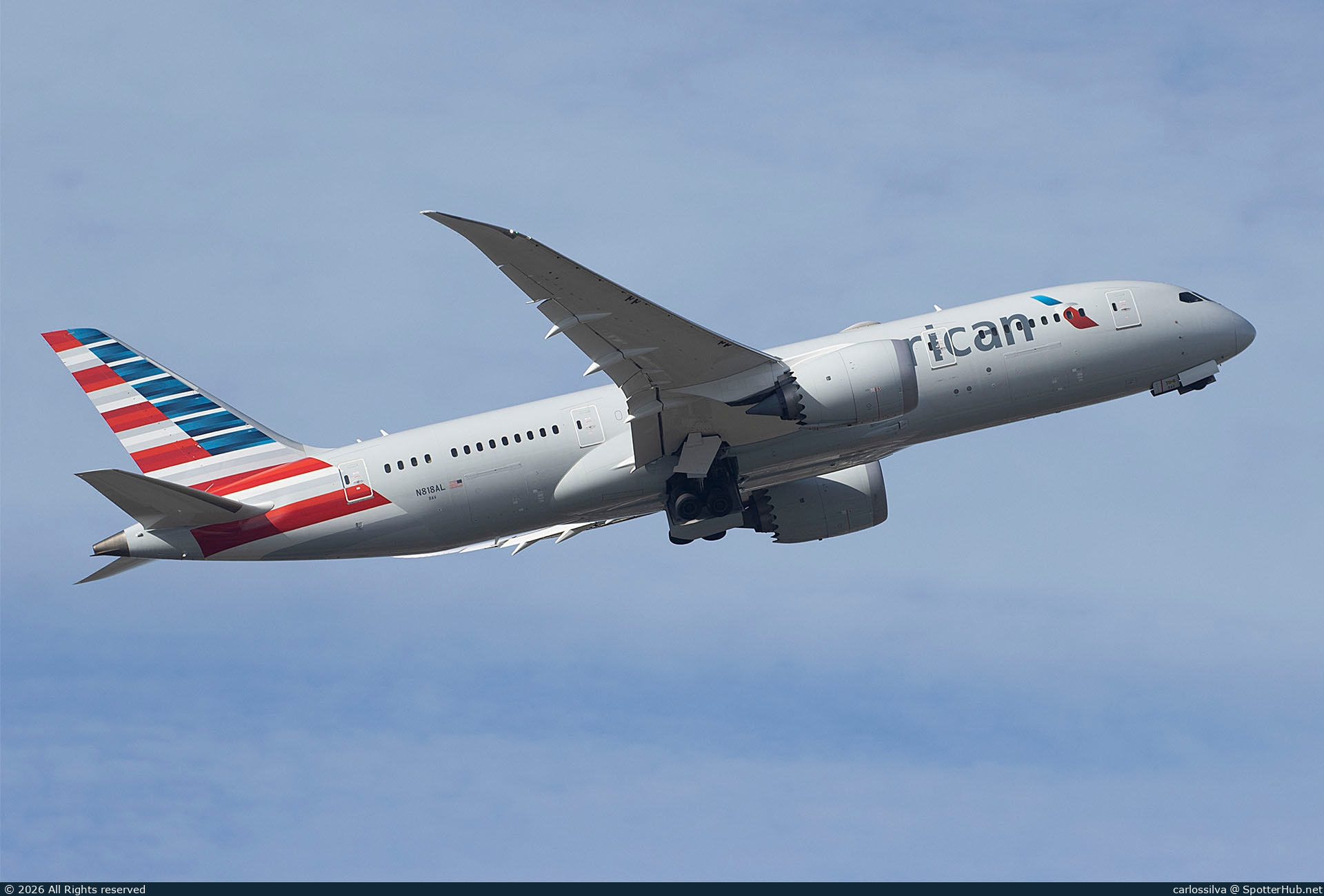 Photo of N818AL - Boeing 787-8 Dreamliner operated by American Airlines
