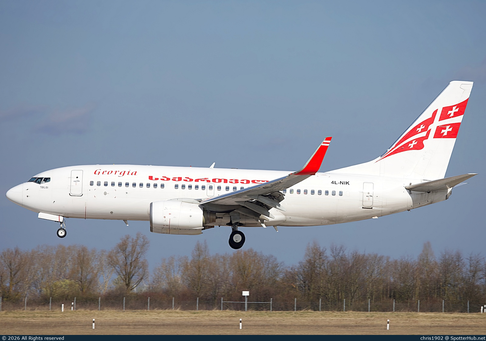 Photo of 4L-NIK - Boeing 737-783 operated by Georgian Airways