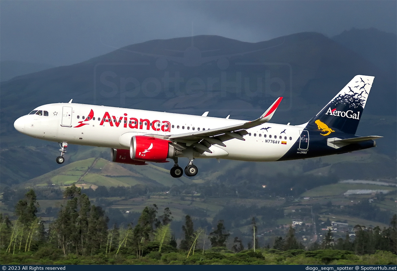 Photo of N776AV - Airbus A320-251N at Mariscal Sucre International