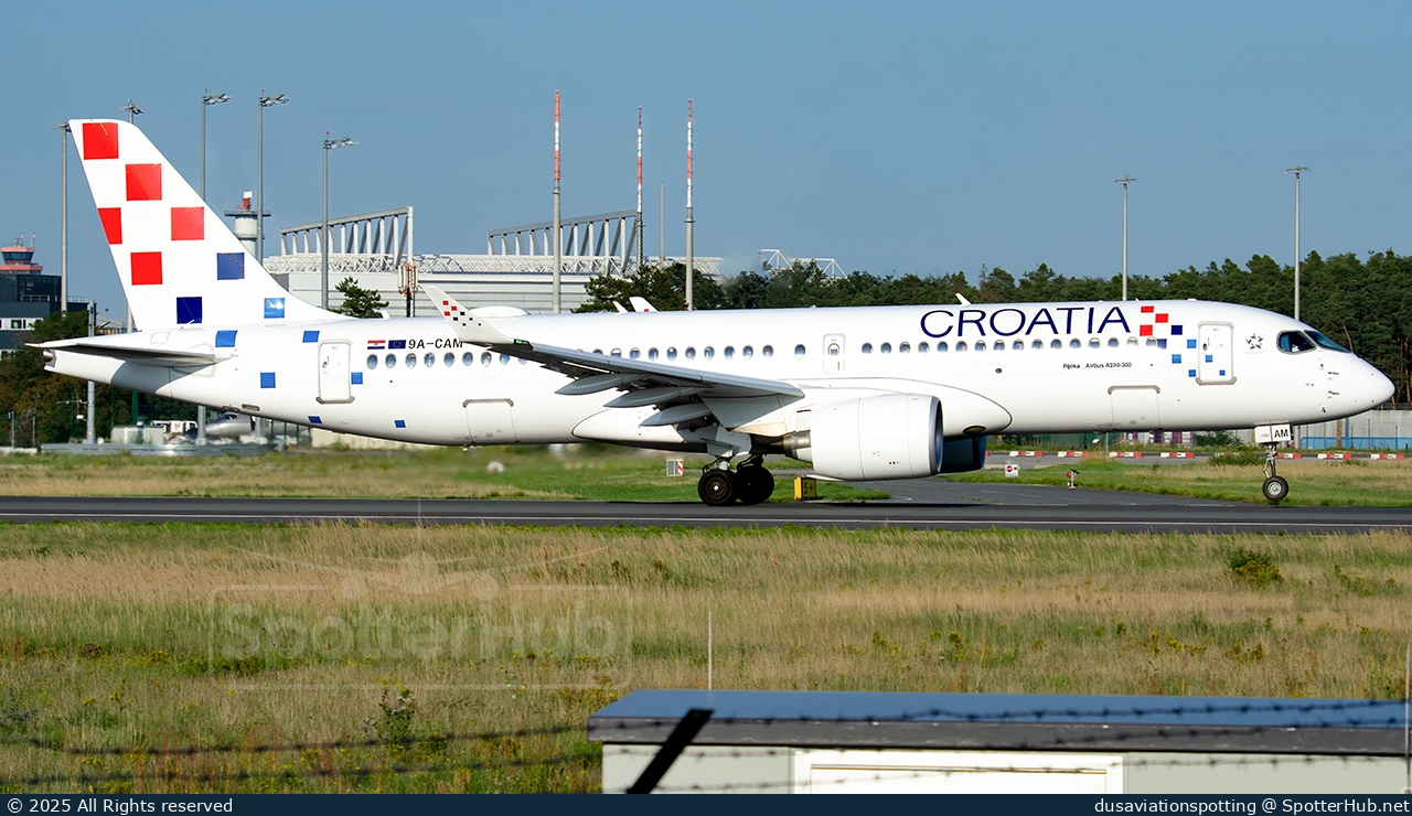 Photo of 9A-CAM - Airbus A220-300 operated by Croatia Airlines