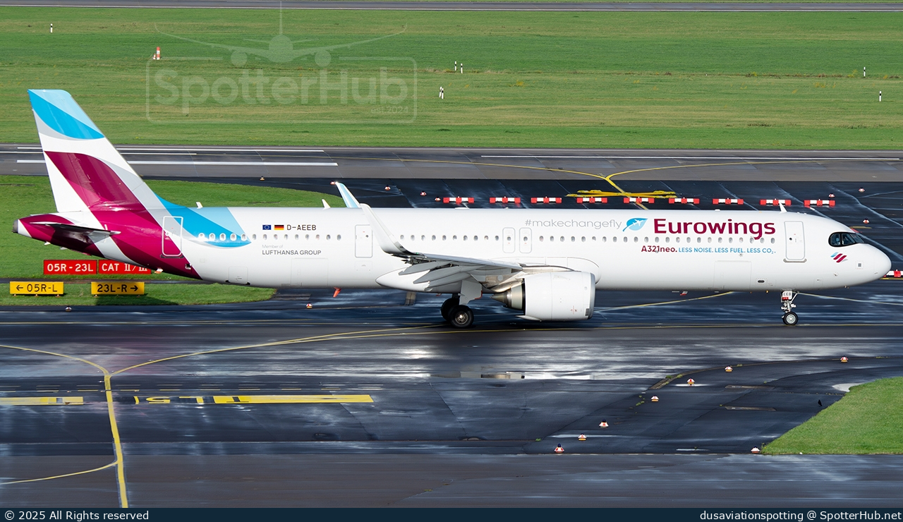 Photo of D-AEEB - Airbus A321-251NX operated by Eurowings