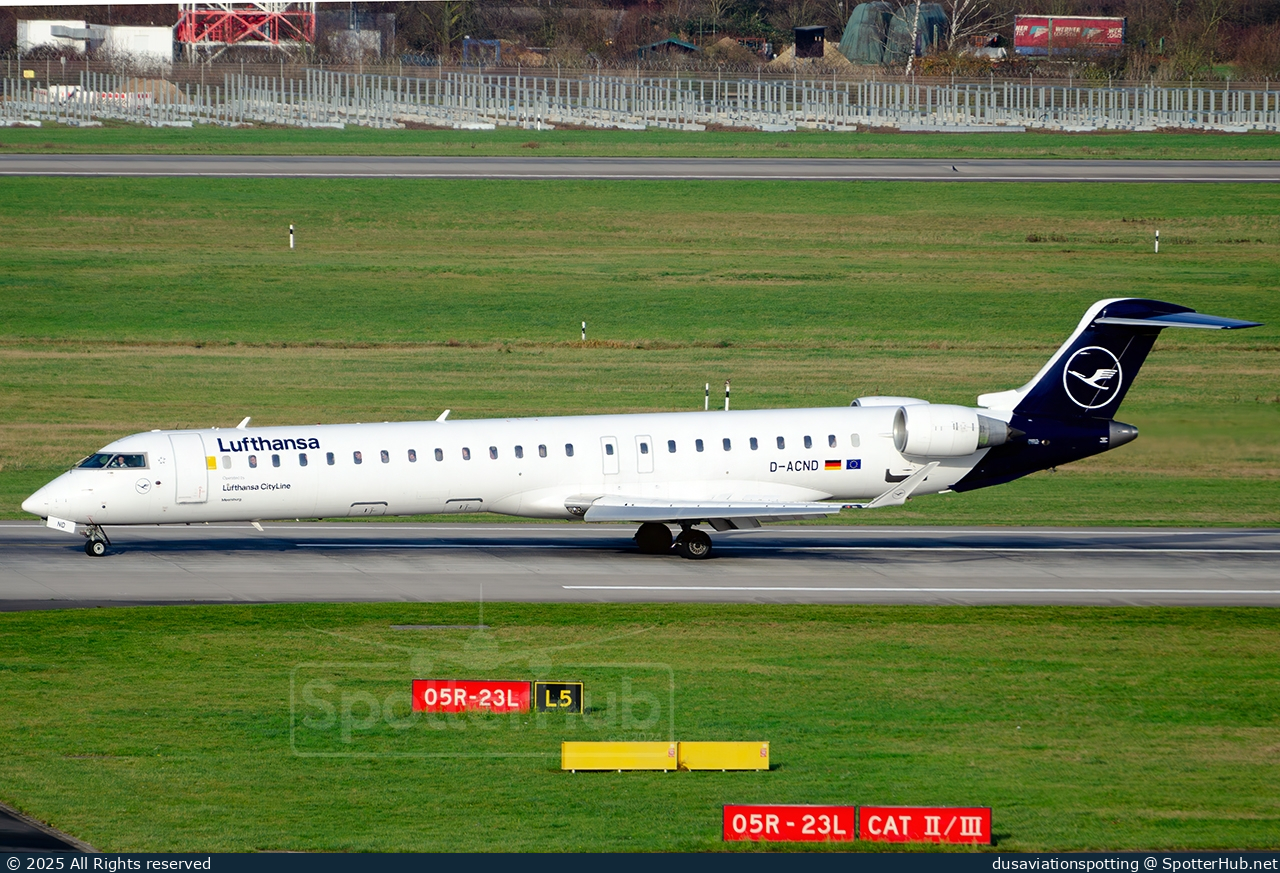 Photo of D-ACND - Bombardier CRJ-900LR operated by Lufthansa CityLine