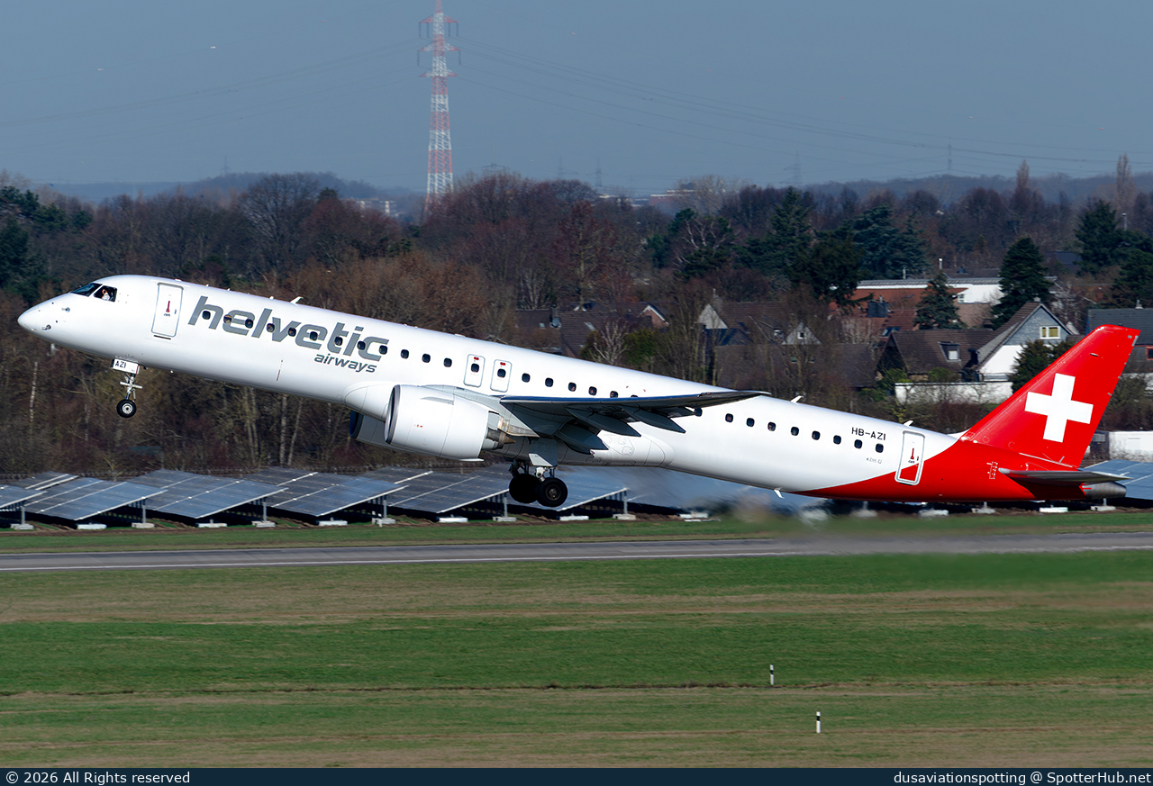 Photo of HB-AZI - Embraer ERJ-195-E2 operated by Helvetic Airways