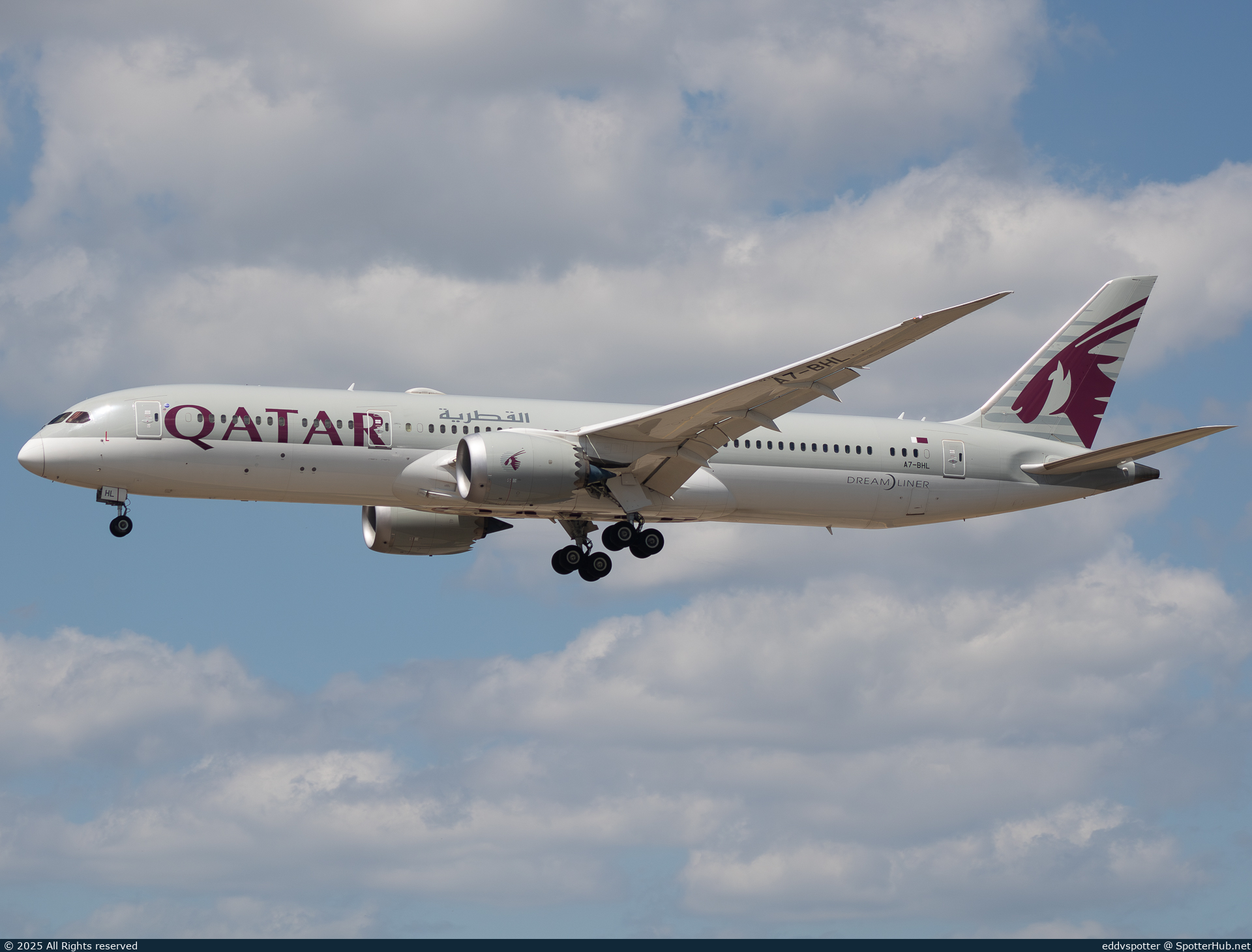 Photo of A7-BHL - Boeing 787-9 Dreamliner operated by Qatar Airways