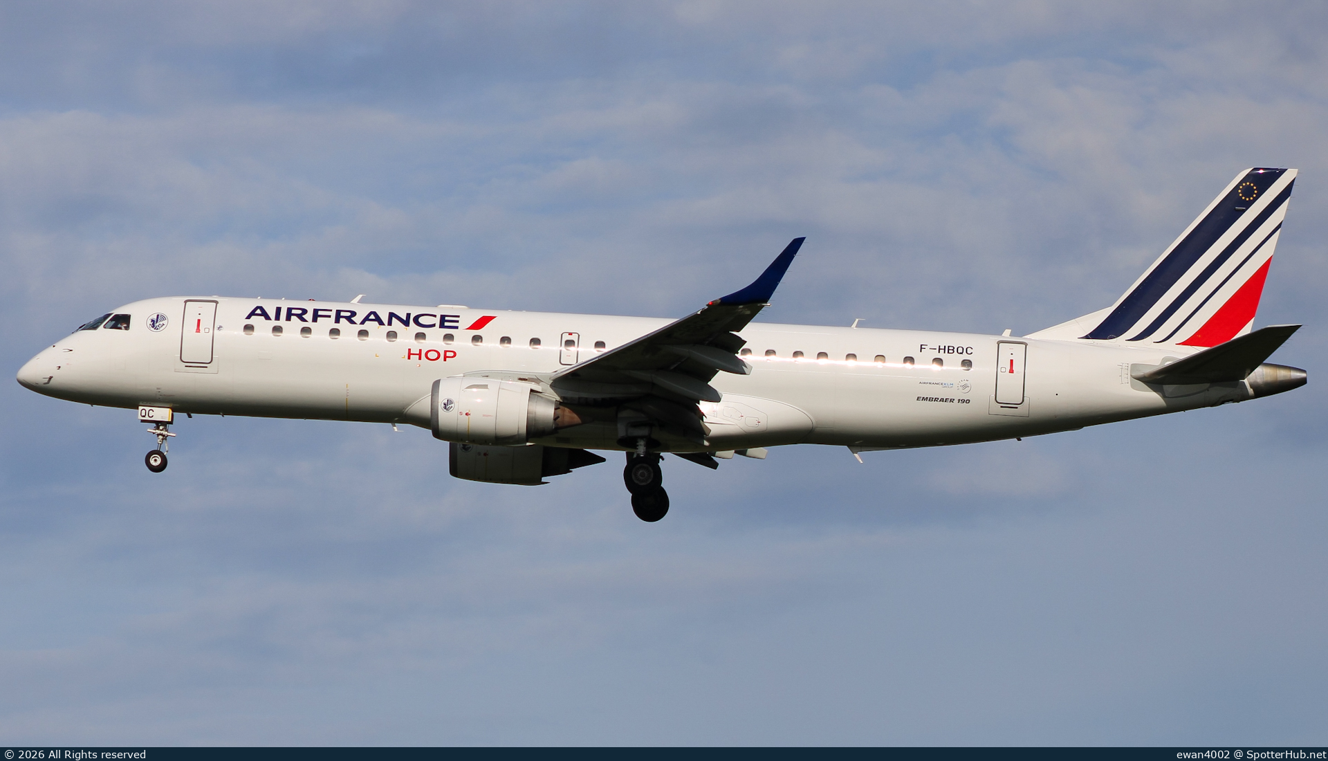 Photo of F-HBQC - Embraer ERJ-190STD operated by Air France HOP