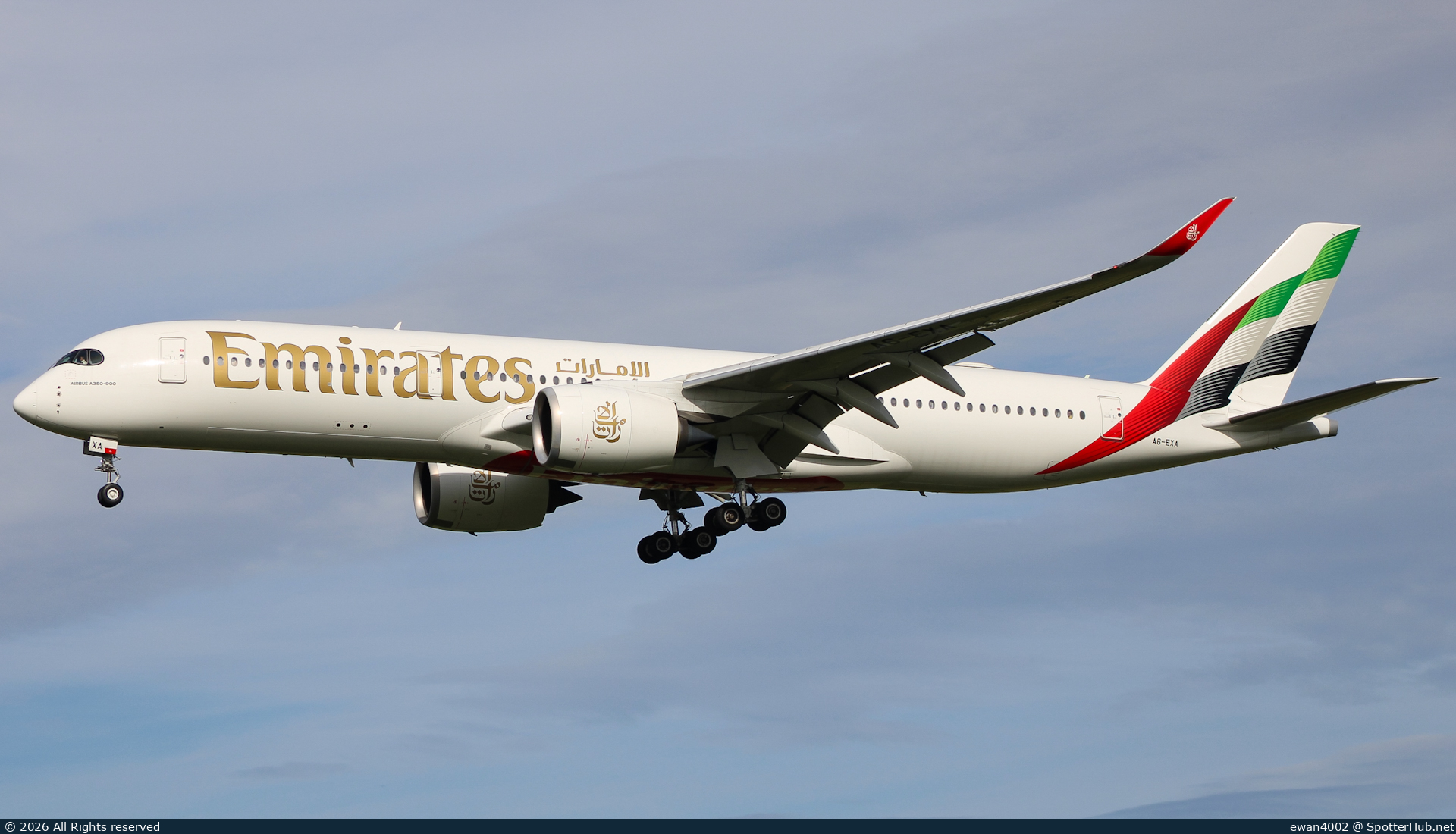 Photo of A6-EXA - Airbus A350-941 operated by Emirates