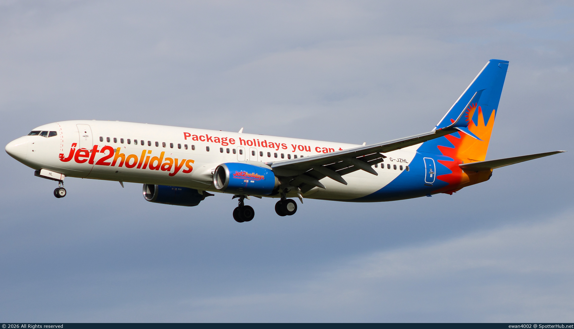 Photo of G-JZHL - Boeing 737-8MG operated by Jet2
