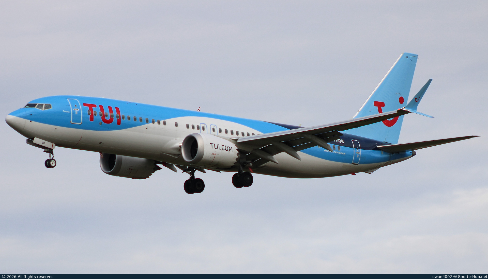 Photo of G-TUOB - Boeing 737 MAX 8 operated by TUI Airways